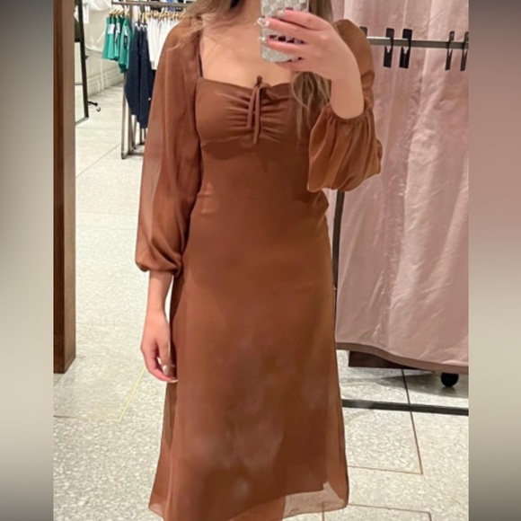 wilfred jacqueline dress epicurean brown NEW WITH TAGS - Picture 4 of 9